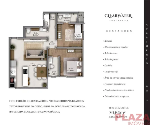 Imagem Apartamento à venda no Clearwater Residence da EAW Construtora em Camboriú