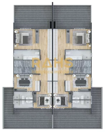 Imagem Sobrado Geminado Alto Padrão a Venda no Santo Antonio com 3 suítes, 2 vagas de garagem e Piscina. ...