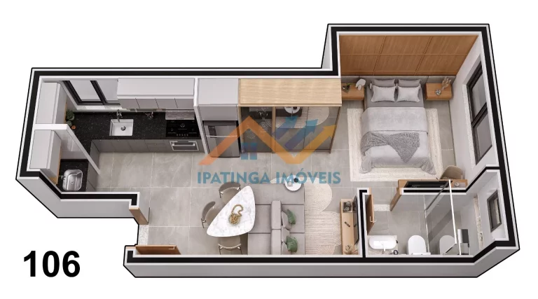 Imagem Apartamento Studio no bairro Horto