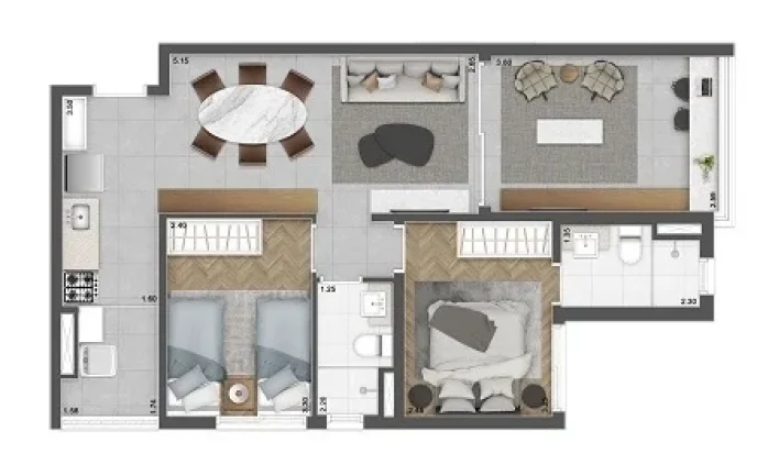 Imagem Se existe uma felicidade que se pode comprar, é aquela de viver bem, num apartamento do jeito que v...