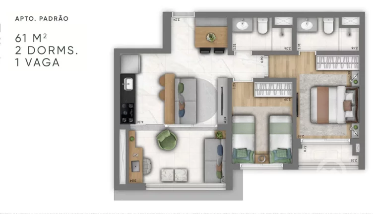 Imagem Trinity Vila Clementino - Apartamentos à venda em localização privilegiada perto Shopping Metrô Santa Cruz!