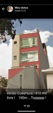 Imagem Cobertura com 2 dormitórios à venda, 196 m² por R$ 421.000,00 - Jardim Nice - Santo André/SP