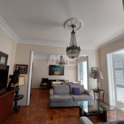 Imagem Apartamento mobiliado para alugar no Flamengo, 189m², 3Qtos, de frente.