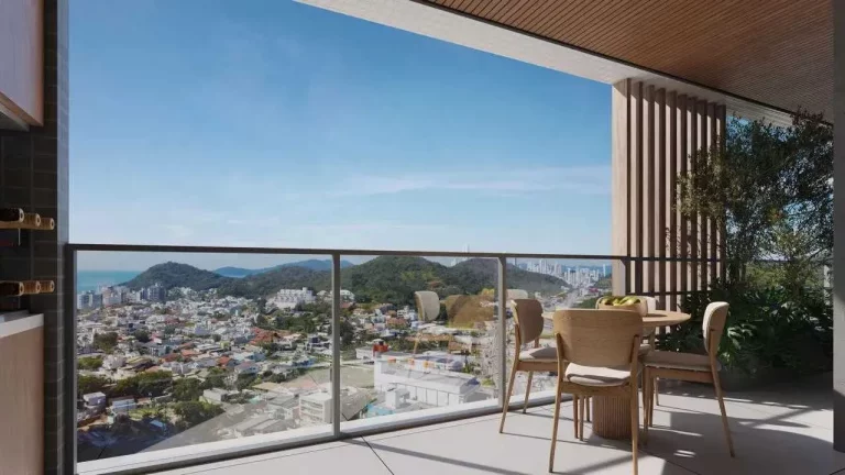 Imagem Apartamento com 2 dormitórios sendo 1 suíte e 1 vaga de garagem na Praia Brava Itajaí