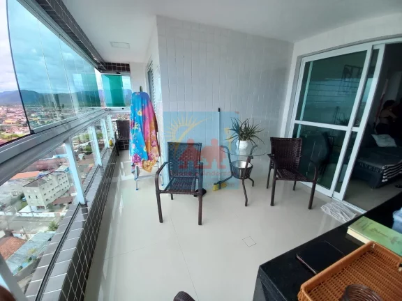 Imagem Título: "Apartamento de 2 Dormitórios na Praia de Mongaguá - Varanda Gourmet e Vista para o Mar - Lazer Completo, 540mil