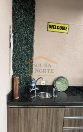 Imagem Apartamento com 2 dormitórios, varanda, cozinha americana, área de serviço, armários na cozinha ...