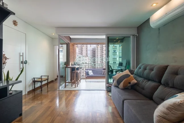 Imagem Ãtimo apartamento Ã  venda no Brooklin - Ãrea: 105,00mÂ² - Varanda com fechamento em vidro e espaÃ...