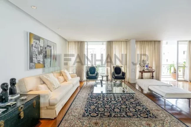 Imagem Luxuoso apartamento de 3 quartos e 3 suítes no coração do Jardim Paulista, São Paulo-SP: 346m², 3 salas e 2 vagas de garagem!
