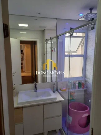 Imagem Apto venda 3 dorm vista piscina andar alto, 123m Cond Domo Life SBC SP