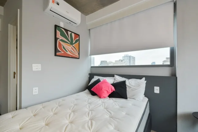Imagem Studio Alameda Lorena - 21M², 1 Dorm, Mobiliado, Móveis Planejados, Academia, Piscina, Coworking, Lobby com Pé Direito Duplo.