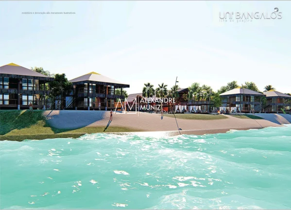 Imagem Uni Bangalôs, Ilha do Guajiru, Itarema-CE. Bangalôs pé na areia.