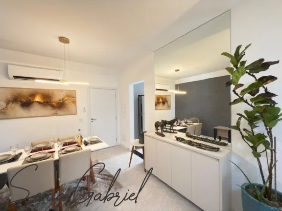 Imagem Apartamento à venda em Vinhedo-SP: 1 quarto, 2 salas, 1 banheiro no Residencial Gran Paradiso - 48,21m² de área. Imagem Apartamento à venda em Vinhedo-SP: 1 quarto, 2 salas, 1 banheiro no Residencial Gran Paradiso - 48,21m² de área.