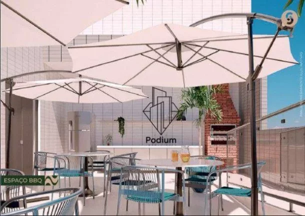 Imagem Apartamento com varanda/sacada a aproximadamente 800m da praia de Ponta de Campina - AP2691.