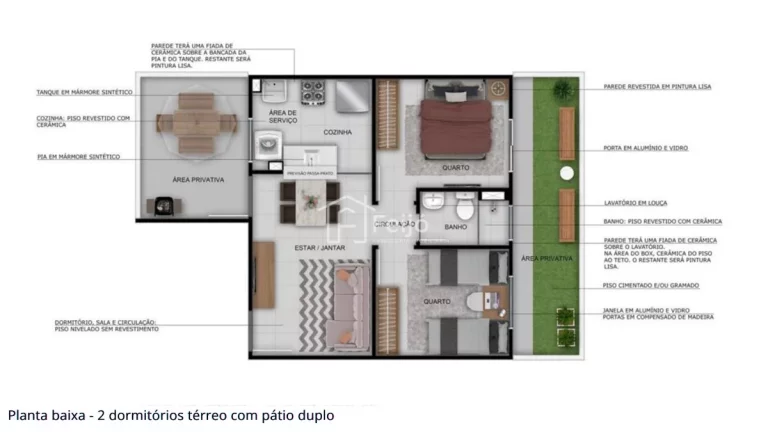 Imagem Apartamentos 2 dormitórios com opção de sacada - Jd. Vila Nova
