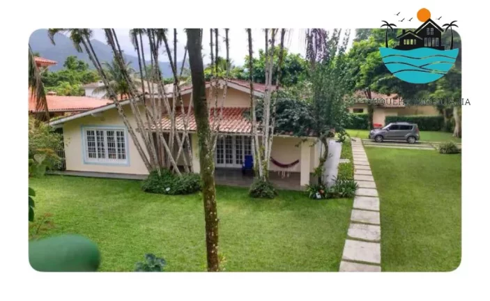 Imagem Casas para Aluguel de Temporada em Juquehy, 100 metros da praia, piscina, churrasqueira, 4 suíes, Max 12 pessoas | Juquehy Imobiliária