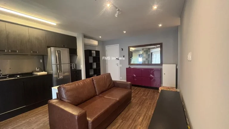 Imagem Apartamento para locação na Consolação, São Paulo-SP: 1 quarto, 1 sala, 1 banheiro, 1 vaga de garagem, 50m² de área!