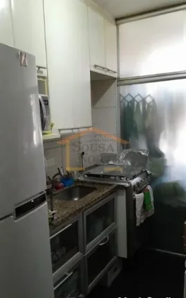 Imagem Apartamento 2 dormitórios, sala, banheiro, cozinha, área de serviço, 1 vaga, 48m².
Moldura de ge...