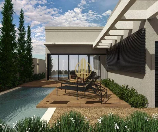 Imagem Casa com 3 suítes, escritório e piscina grande à venda- Condomínio Arara Azul - Ribeirão Preto/SP
