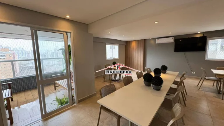 Imagem Apartamento com 1 dormitório à venda, 46 m² por R$ 385.000 - Vila Guilhermina - Praia Grande/SP