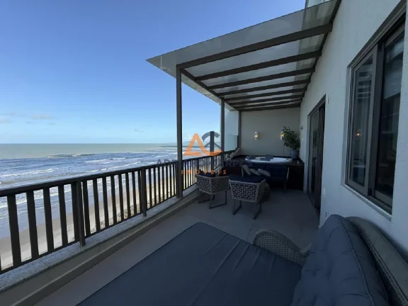 Imagem Cobertura duplex com 271m² de área privativa e 4 suítes, frente mar na Praia do Gravatá em Navegantes - Adriano Carpes Imóveis vende!