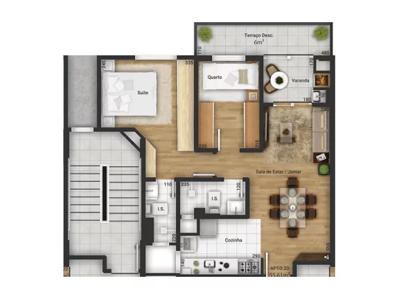 Imagem Sollaris Residencial - Apartamento à venda no bairro Tingui - Curitiba/PR