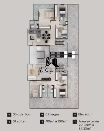 Imagem Apartamento a venda 2 Quartos Bairro Cabral Contagem MG