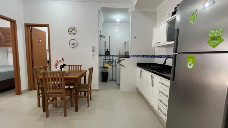 Imagem Apartamento à venda nas Toninhas com 1 dormitórios, varanda gourmet com churrasqueira e piscina