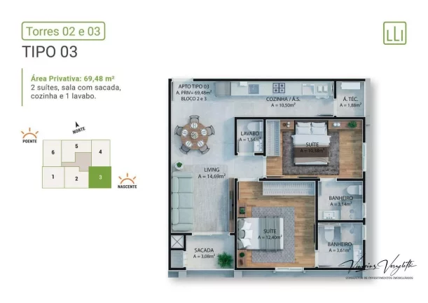 Imagem Apartamento 2 dormitórios para Venda em Itapema / SC no bairro Várzea do Ranchinho