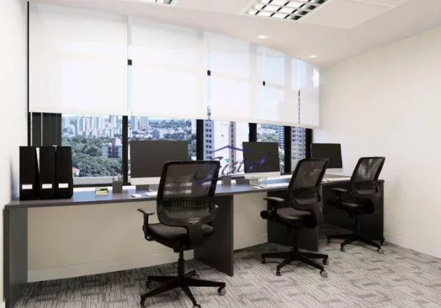 Imagem ALUGO Conjunto comercial no Conceito Plug...Play 100% Mobiliada, com 330m² - 05 vagas de garagem. - Brooklin Novo/SP