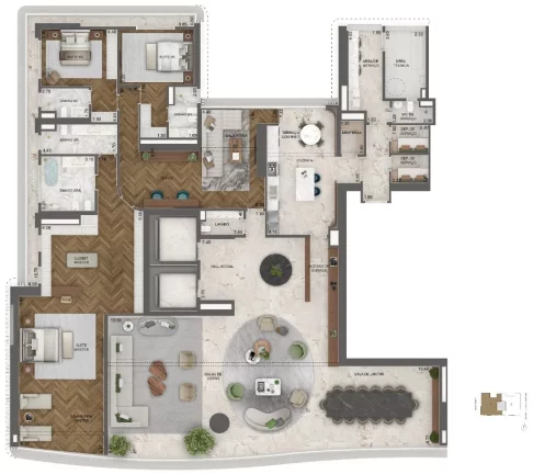 Imagem Vista Cyrela Furnished by Armani, apartamento à venda com 4 quartos em Jardim Guedala São Paulo SP, apartment for sale in São Paulo Brazil