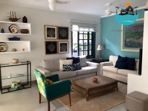 Imagem Aluguel de temporada em Juquehy - Condomínio Pé na Areia. com 4 dormitórios, 2 suítes c/ vista ao mar, 2 vagas e max. 8 pessoas | Juquehy Imobiliária