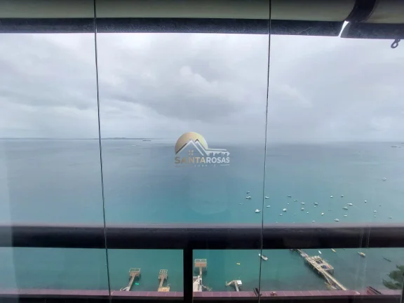 Imagem Apartamento mobiliado de 278m² 1 por andar, 3 suítes, andar alto e vista mar. Varanda gourmet clim