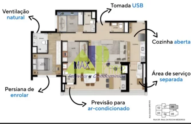 Imagem APARTAMENTO 109M²/03 SUÍTES/SACADA/02 VAGAS