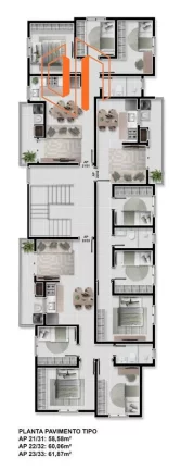 Imagem Apartamento para Venda em São José dos Pinhais, Santo Antônio, 3 dormitórios, 1 banheiro, 1 vaga