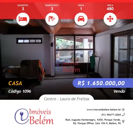 Imóveis Belém vende casa no condomínio Jardim dos pássaros em Bahia