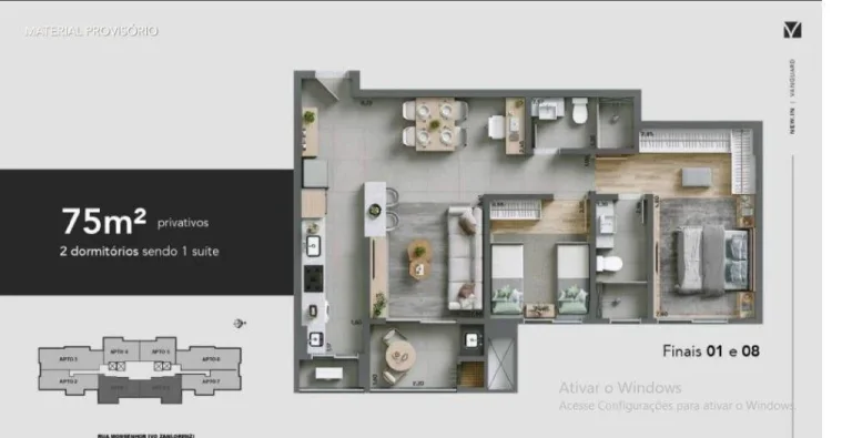 Imagem Apartamento 2 dormitórios novo no Ecoville - New In Vanguard