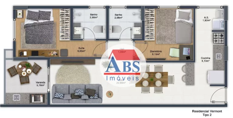 Imagem Apartamento com 2 dormitórios à venda, 67 m² por R$ 487.000,00 - Caiçara - Praia Grande/SP