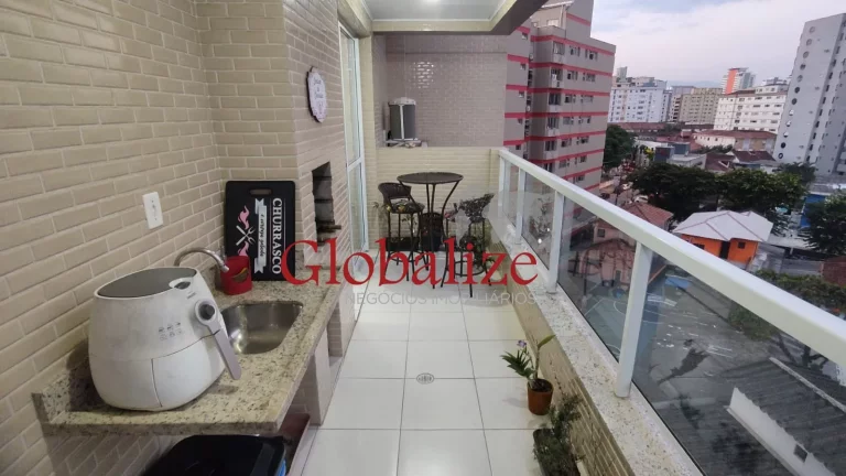 Imagem Apartamento de 2 dormitórios com suíte garagem demarcada varanda Gourmet no Gonzaga ! PORTEIRA FECHADA !