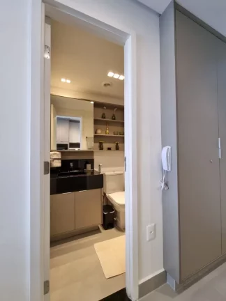 Imagem Imperdível - Apartamento para Venda ou Locação no Brooklin, São Paulo-SP: 1 quarto, 1 banheiro, 24m².