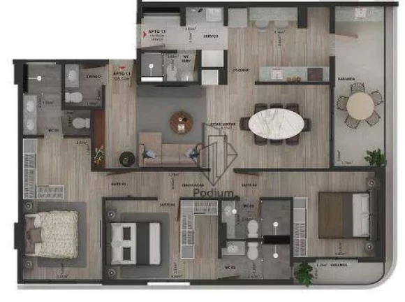 Imagem Apartamentos com varanda/sacada a 294m da praia do Bessa / Jardim Oceania. –AP1546
