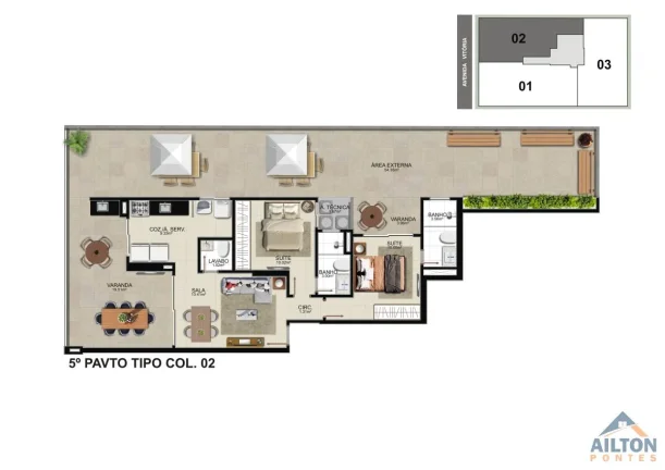 Imagem Lançamento Residencial Torre das Águas - Praia do Morro - Guarapari/ES