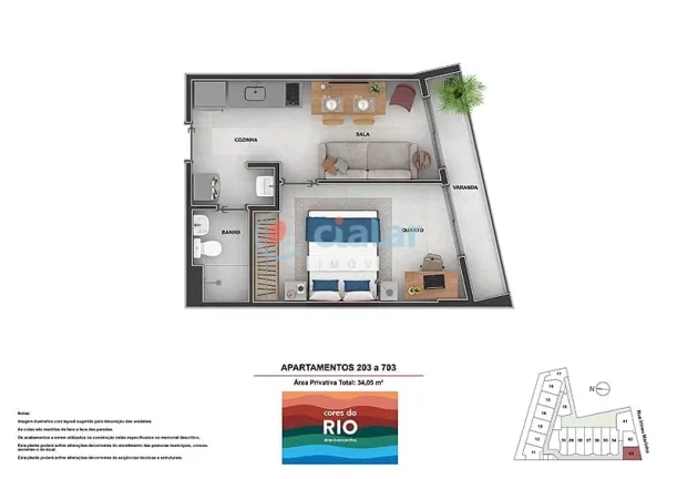 Imagem Studio à venda 1 Quarto 31.23M Centro Rio de Janeiro - RJ | Cores do Rio - Residencial Imagem Studio à venda 1 Quarto 31.23M Centro Rio de Janeiro - RJ | Cores do Rio - Residencial