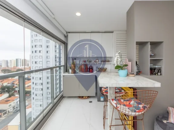Imagem Apartamento de Alto Padrão com 2 Suítes na Vila Dom Pedro I, São Paulo-SP: 2 Quartos, 2 Salas, 3 Banheiros e 1 Vaga de Garagem!