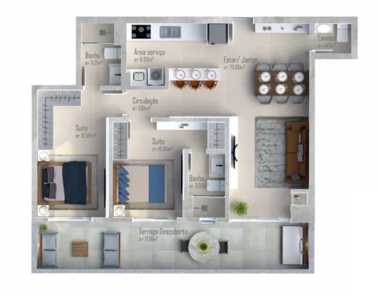 Imagem Apartamento 2 Dormitórios para venda em Florianópolis - SC