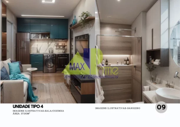 Imagem APARTAMENTO 36,80M²/02 DORMITÓRIOS/SACADA