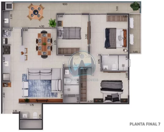 Imagem Apartamento à venda em Ubatuba-SP, Praia Grande: 2 quartos, 1 suíte, 1 sala, 2 banheiros, 1 vaga, 90m². Confira!