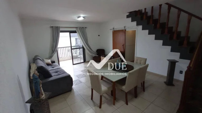 Imagem Cobertura duplex com 4 quartos, churrasqueira e piscina privativa à venda, 350 m² por R$ 1.400.000 - Aparecida - Santos/SP