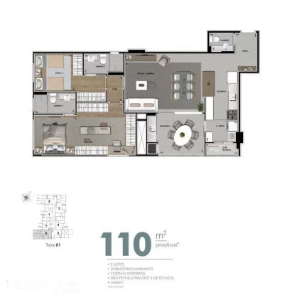 Imagem Apartamento para Venda em Curitiba, Cabral, 2 dormitórios, 1 suíte, 2 banheiros, 1 vaga