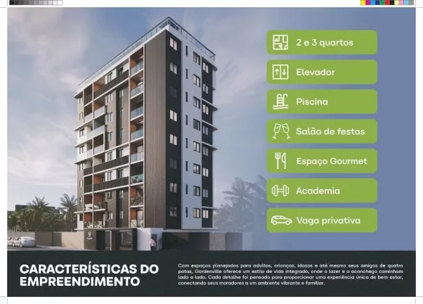 Imagem Apartamento com 2 dormitórios à venda, 59 m² por R$ 561.145 - Intermares - Cabedelo/PB