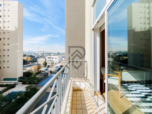 Imagem Apartamento Duplex em Pinheiros, sala pé direito duplo